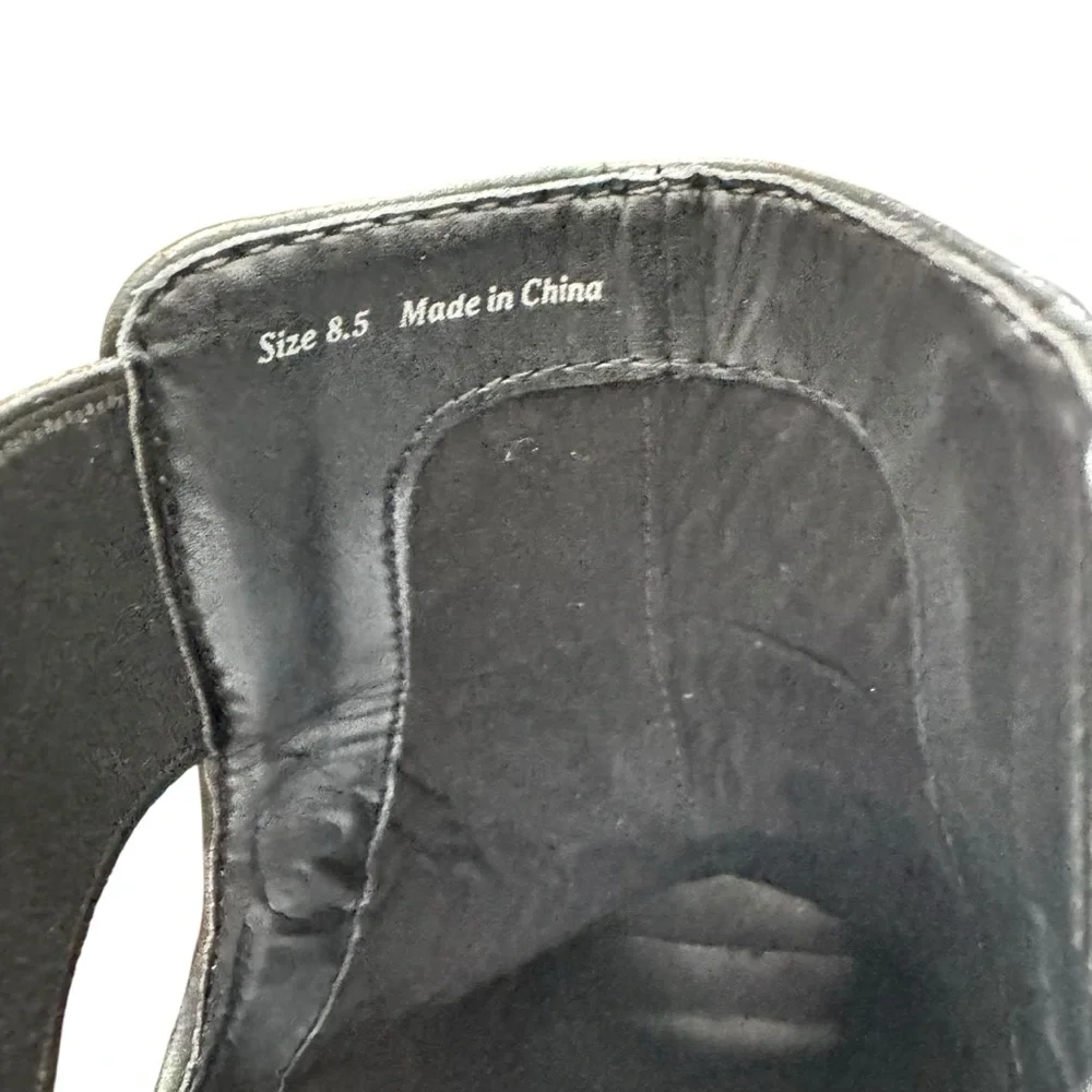New Dolce Vita Lauri Open Toe Black Leather Bootie Sz 8.5‎